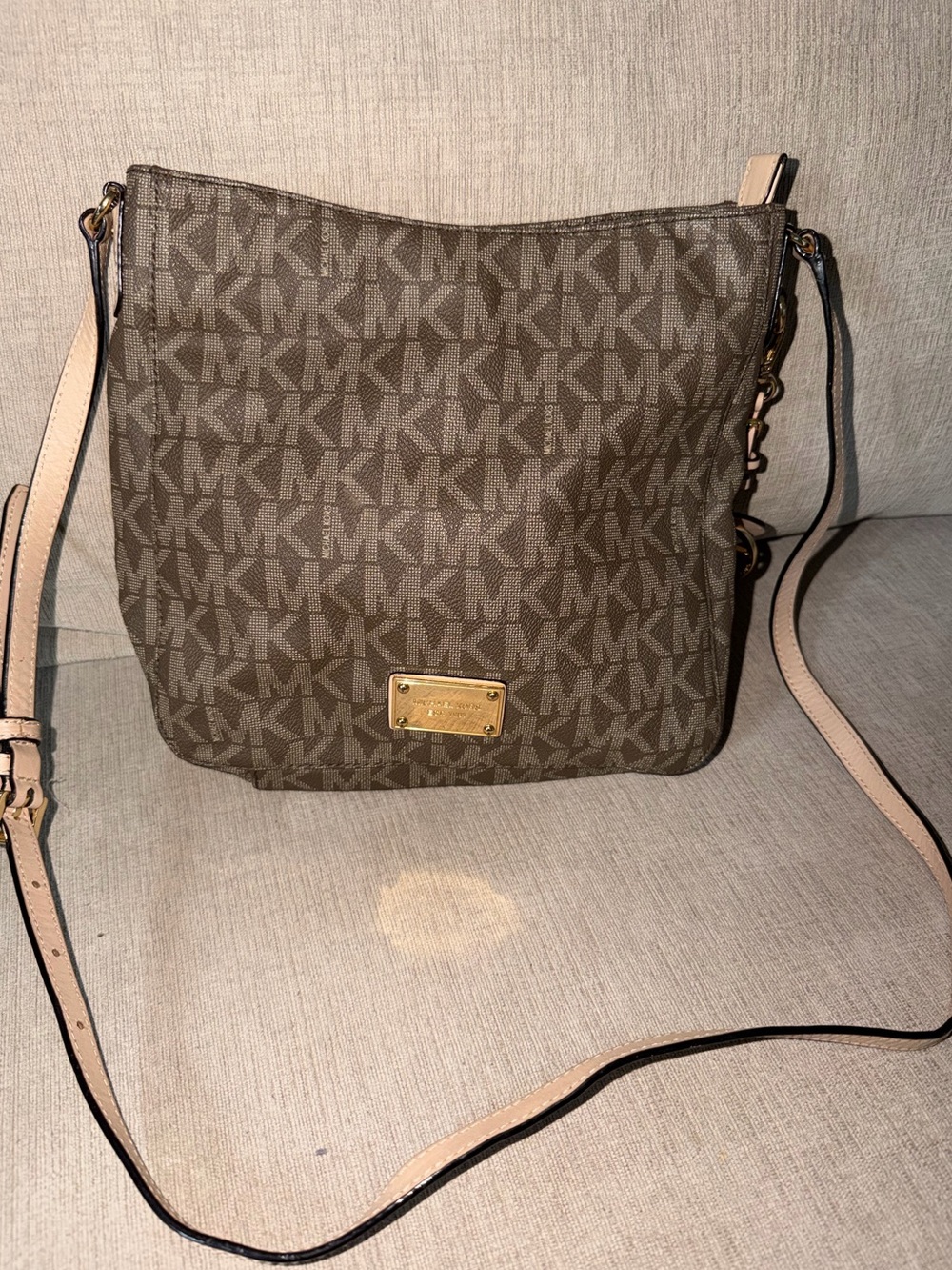 Michael Kors Brown Logo Crossbody Bag